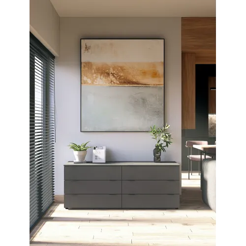 Комод Doros Рон 9 Графит 6 Ящичков 160х38х62 (41516176)