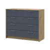 Комод Doros Ронди Дуб Артизан/Графит 4 ящика 100х40х82 (41516186)