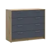 Комод Doros Ронди Дуб Артизан/Графит 4 ящика 100х40х82 (41516186)