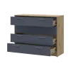 Комод Doros Ронди Дуб Артизан/Графит 4 ящика 100х40х82 (41516186)