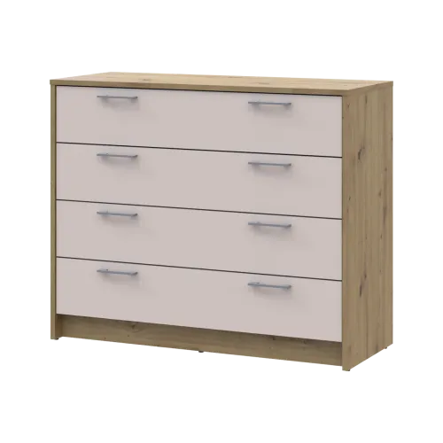 Комод Doros Ронди Дуб Артизан/Кашемир 4 ящика 100х40х82 (41516187)