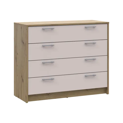 Комод Doros Ронди Дуб Артизан/Кашемир 4 ящика 100х40х82 (41516187)