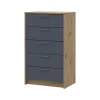 Комод Doros Ронди Дуб Артизан/Графит 5 ящиков 60х40х100 (41516188)