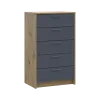 Комод Doros Ронди Дуб Артизан/Графит 5 ящиков 60х40х100 (41516188)