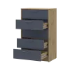 Комод Doros Ронди Дуб Артизан/Графит 5 ящиков 60х40х100 (41516188)