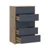 Комод Doros Ронди Дуб Артизан/Графит 5 ящиков 60х40х100 (41516188)
