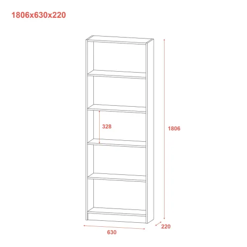 Этажерка Большая Doros Кашемир 61х22х180 (41516191)