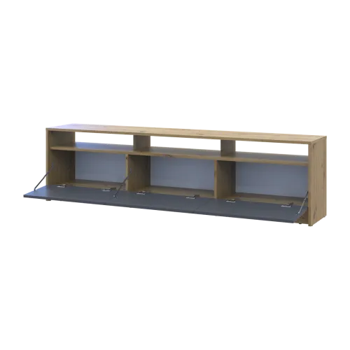 Тумба ТВ Doros U3 Дуб Артизан/Графит ДСП 180х33х43 (41516202)