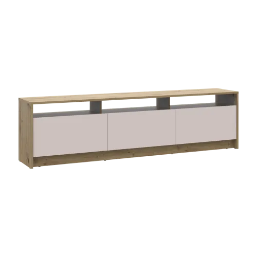 Тумба ТВ Doros U3 Дуб Артизан/Кашемир ДСП 180х33х43 (41516203)