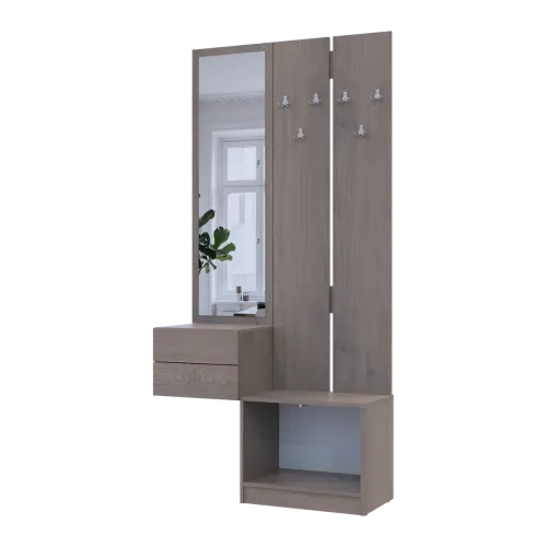 Прихожая Doros Сола 2+3 Канноло/Кашемир ДСП/зеркало 105х40х215 (42005234)