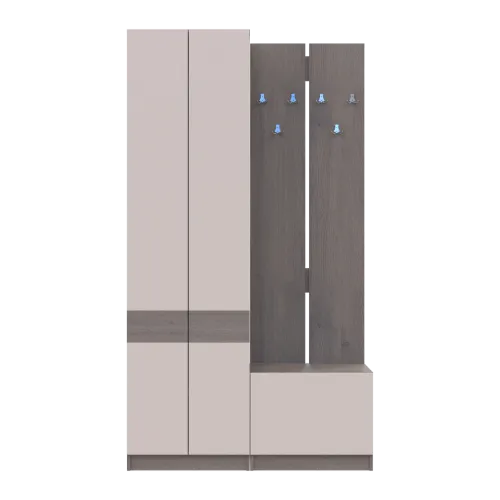 Прихожая Doros Сола 1+3 Канноло/Кашемир ДСП 120х40х215 (42005233)