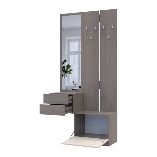 Прихожая Doros Сола 2+3 Канноло/Кашемир ДСП/зеркало 105х40х215 (42005234)