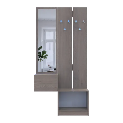 Прихожая Doros Сола 2+3 Канноло/Кашемир ДСП/зеркало 105х40х215 (42005234)