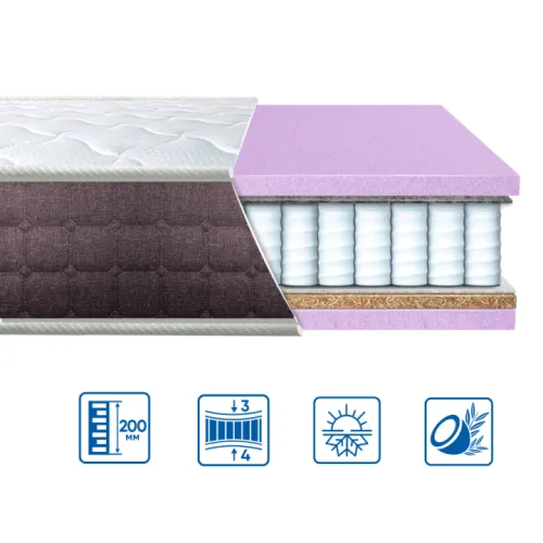 Матрац Eurosleep BRAVE spring 2 в 1 - 800х2000