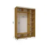 Шафа-купе Економ №22 D-450 ДСП 1600×450×2400 мм