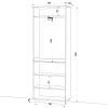 Шафа розпашна HOLD №8d 80x38x220 см