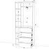 Шафа розпашна HOLD №13d 90x38x220 см
