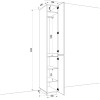 Шкаф распашной HOLD №22d 30x55x220 см