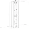 Шафа розпашна HOLD №22d 30x55x220 см