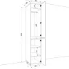 Шафа розпашна HOLD №23d 40x55x220 см