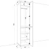 Шафа розпашна HOLD №24d 50x55x220 см