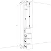 Шкаф распашной HOLD №28d 30x55x220 см