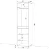 Шафа розпашна HOLD №31d 60x55x220 см