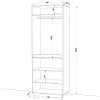 Шафа розпашна HOLD №32d 80x55x220 см