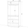 Шафа розпашна HOLD №33d 100x55x220 см