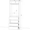 Шафа розпашна HOLD №36d 100x55x220 см