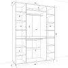 Шкаф распашной HOLD №44d 160x55x220 см
