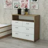 Комод К-1 480x800x850 Дуб Сонома/Белый V4541