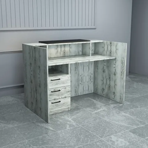 Стойка ресепшн 2 Дуб Крафт білий 1200x800x1000