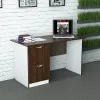 Офісний стіл СД-П5 600x1400x750 Білий/Дуб Венге V2867