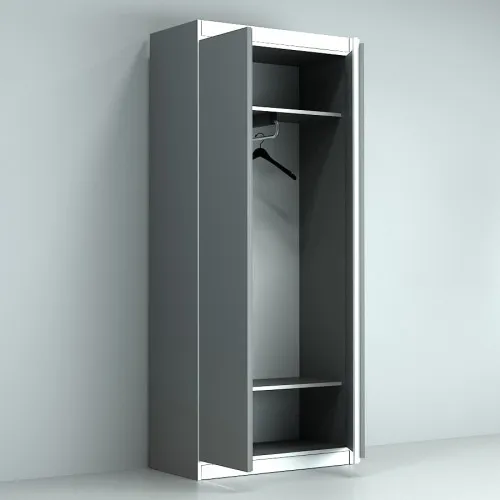 Офісна шафа лофт ГШ-4 400x800x1960 Сірий/Білий V5085