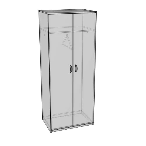 Офісна шафа для одягу ШО-6 550x800x2000 Дуб Сонома V3544