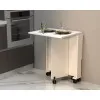 Стіл розкладний на колесах Соло Білий 915x600x750