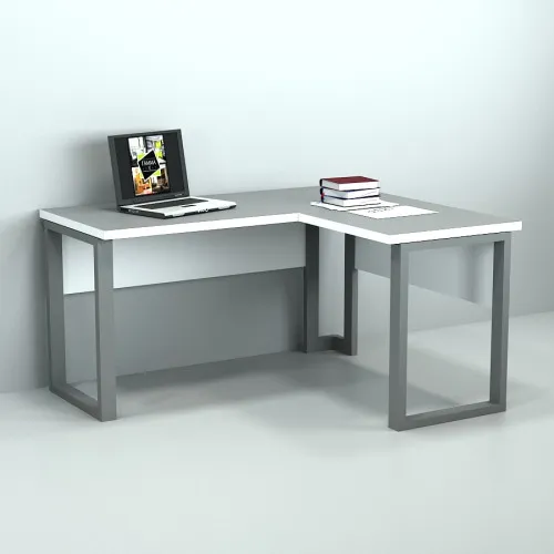 Офісний стіл лофт ГК-1 1200x1600x765 Сірий/Білий V5048