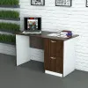 Офісний стіл СД-П5 600x1400x750 Білий/Дуб Венге V2867