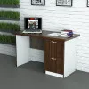 Офісний стіл СД-П5-1 600x1400x750 Білий/Дуб Венге V2869