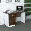 Офісний стіл СД-П4-1 600x1400x750 Білий/Дуб Венге V2865