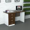 Офісний стіл СД-П2-1 600x1400x750 Білий/Дуб Венге V2857