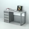 Офісний стіл лофт ГП-3Т 1200x600x750 Сірий/Білий