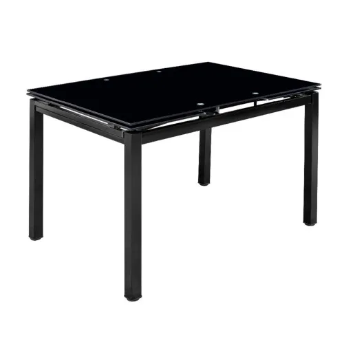 Стол Венди XS-1025, 80/130*65 черный (стекло)