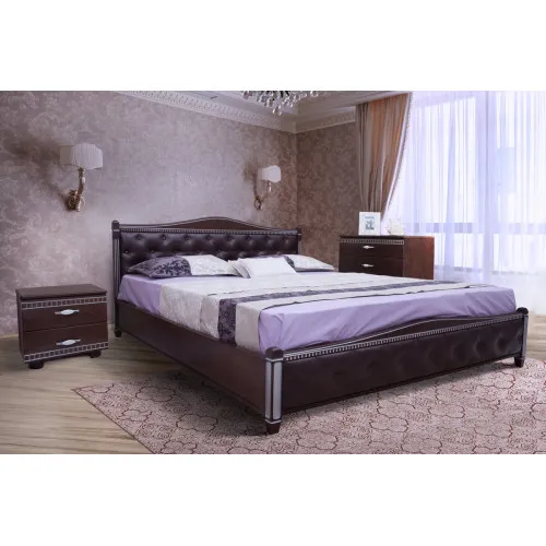 Кровать Прованс патина серебро ромб 1600*2000 венге