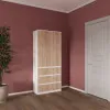 Распашной шкаф Смузи 11 800 белый/сонома