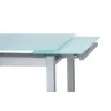 Стол Венди XS-1025, 80/130*65 белый/серые ноги