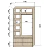 Шафа розпашна Еліт (110х52х220 см)