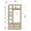 Шафа розпашна Еліт (120х45х220 см)