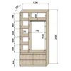 Шафа розпашна Еліт (120х52х240 см)